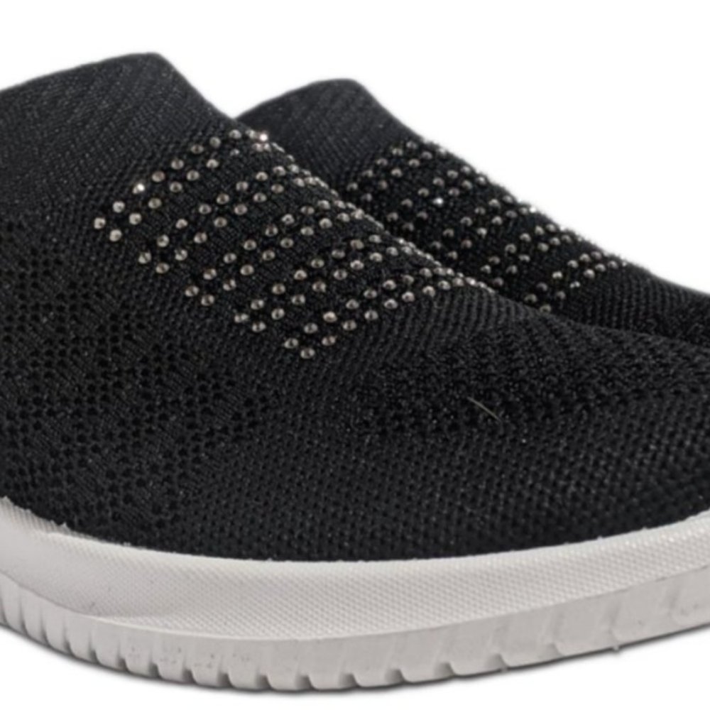 Walky Women Comfortable Sock Slip On Black Sneaker - Picture 8 of 8